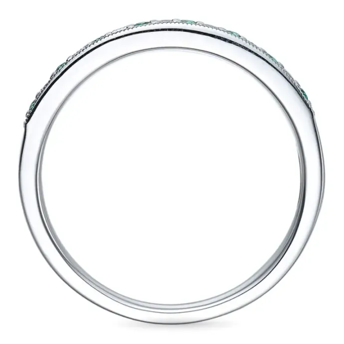 Smaragd ring i 14 karat hvidguld 0,08 ct 0,10 ct