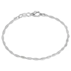 Snoet armbånd i sølv 1,9 mm