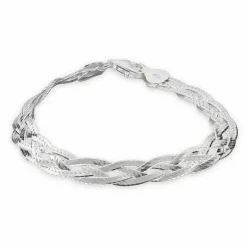 Snoet armbånd i sølv x 7,0 mm
