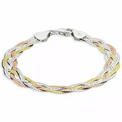 Snoet armbånd i sølv x 7,0 mm