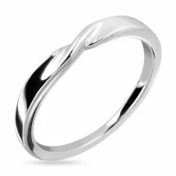 Snoet ring i sølv
