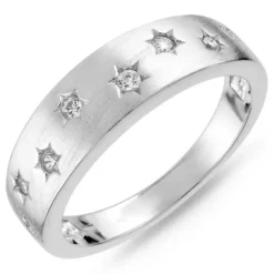 Sol zirkon ring i sølv