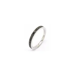Sort diamantring i 14 karat hvidguld 0,26 ct