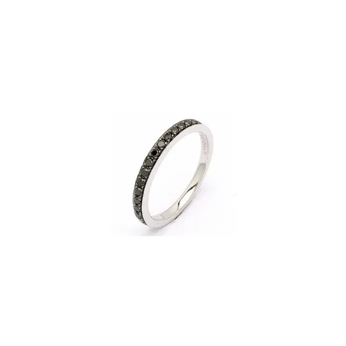 Sort diamantring i 14 karat hvidguld 0,26 ct