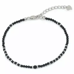 Sten armbånd med onyks og hematite.