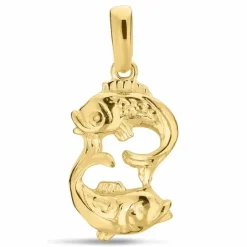 Stjernetegn fisken vedhæng i 8 karat guld