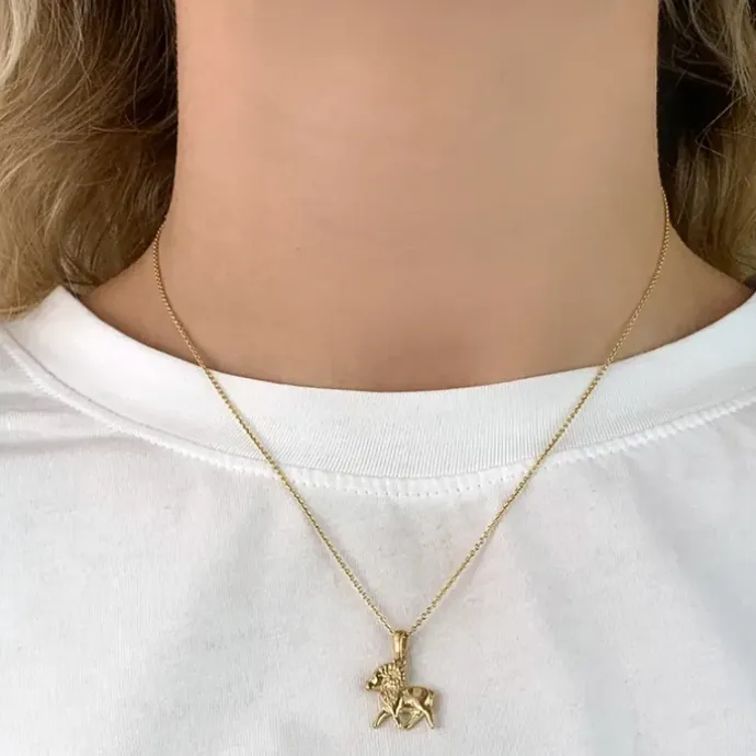 Stjernetegn vædderen vedhæng i 8 karat guld