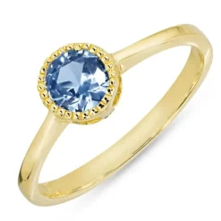 Syntetisk spinel ring i forgyldt sølv