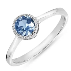Syntetisk spinel ring i sølv