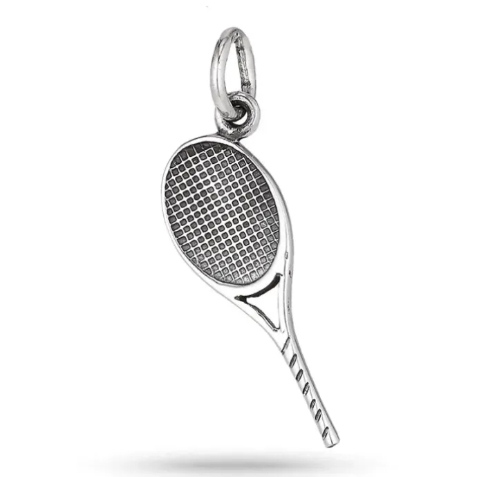 Tennisketsjer vedhæng i sølv