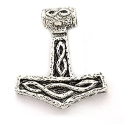 Thors hammer vedhæng i oxideret sterlingsølv