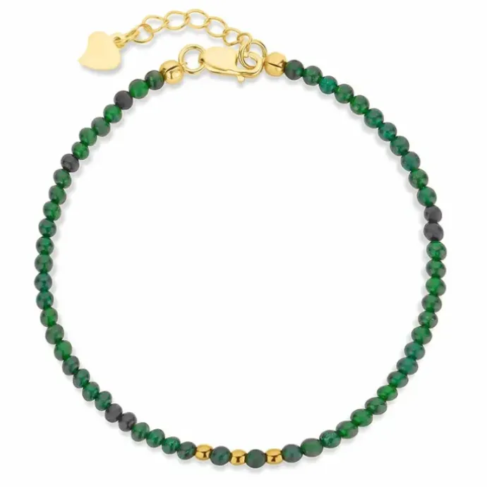 Tyndt armbånd med sten og 3 hematite.