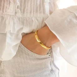 Vandfast 8 mm armring i forgyldt stål x 8 mm - OCEANA