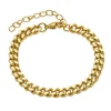 Vandfast armbånd i forgyldt stål 15 + 5 cm x 5,9 mm - OCEANA