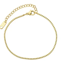 Vandfast armbånd i forgyldt stål 17 cm + 5 cm x 1,7 mm - OCEANA