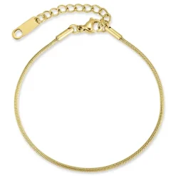 Vandfast armbånd i forgyldt stål 15 cm + 4 cm x 1,0 mm - OCEANA