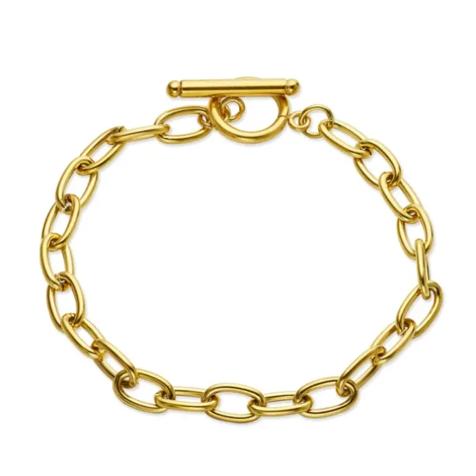 Vandfast armbånd i forgyldt stål 17 cm x 5,9 mm - OCEANA