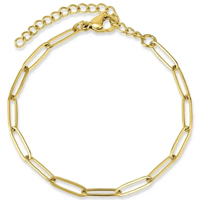 Vandfast armbånd i forgyldt stål 16 cm + 5 cm x 3 mm - OCEANA