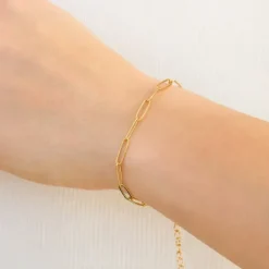Vandfast armbånd i forgyldt stål 16 cm + 5 cm x 3 mm - OCEANA