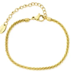 Vandfast armbånd i forgyldt stål 13 + 5 cm x 2 mm - OCEANA