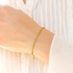 Vandfast armbånd i forgyldt stål 13 + 5 cm x 2 mm - OCEANA
