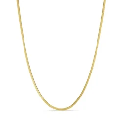 Vandfast halskæde i forgyldt stål 39 + 8 cm x 2 mm - OCEANA