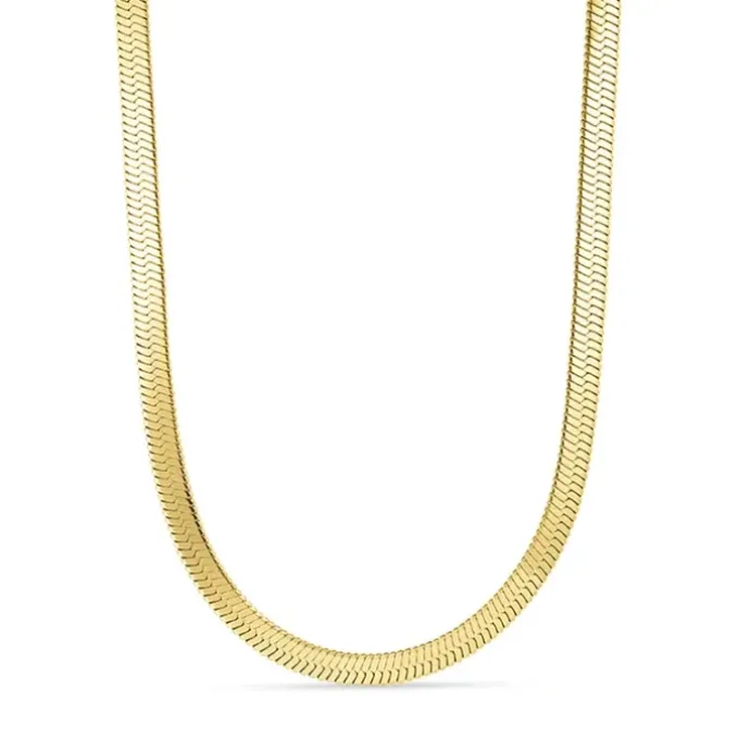 Vandfast halskæde i forgyldt stål 45 cm x 6 mm - OCEANA