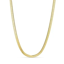 Vandfast halskæde i forgyldt stål 37 + 5 cm x 3,5 mm - OCEANA