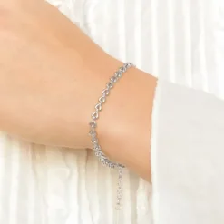 Vandfast hjerte armbånd i stål - OCEANA