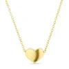Vandfast hjerte halskæde i forgyldt stål - OCEANA