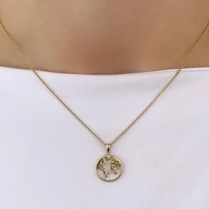 World diamant vedhæng i 14 karat guld 0,01 ct