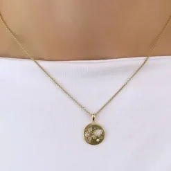 World diamant vedhæng i 14 karat guld 0,01 ct