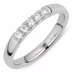 Yndig hvid zirkon ring i sølv