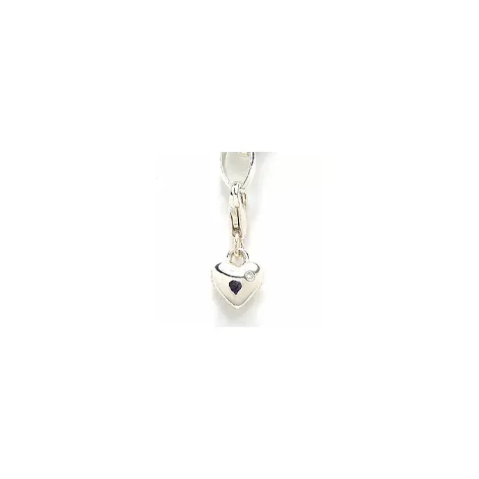 Zirkon charm i sølv