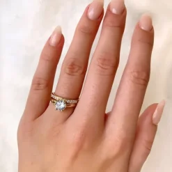 Zirkon forgyldt fingerring i forgyldt sølv