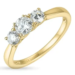 Zirkon guldring i 9 karat guld