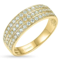 Zirkon guldring i 9 karat guld