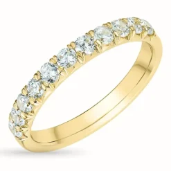 Zirkon guldring i 9 karat guld