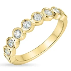 Zirkon guldring i 9 karat guld