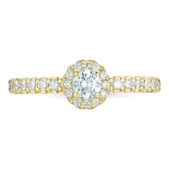 Zirkon guldring i 9 karat guld