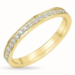 Zirkon guldring i 9 karat guld