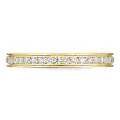 Zirkon guldring i 9 karat guld