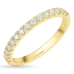 Zirkon guldring i 9 karat guld