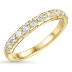 Zirkon guldring i 9 karat guld