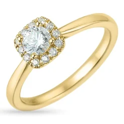 Zirkon ring i 9 karat guld