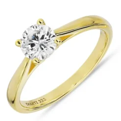 Zirkon ring i 8 karat guld
