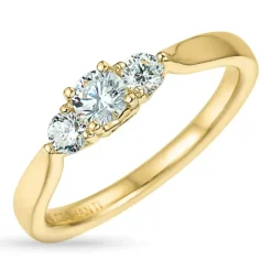 Zirkon ring i 9 karat guld
