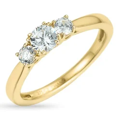 Zirkon ring i 9 karat guld