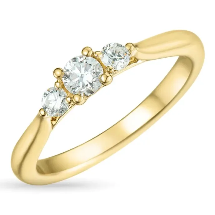 Zirkon ring i 9 karat guld