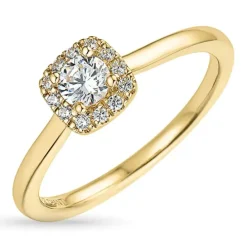 Zirkon ring i 9 karat guld